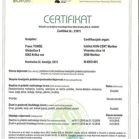 Tourist Farm Pri Martinovih בית חווה Krška Vas